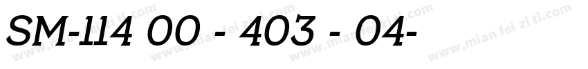 SM-114 00 - 403 - 04字体转换